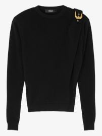 Versace Wool Buckle Sweater | Black | FARFETCH at Farfetch